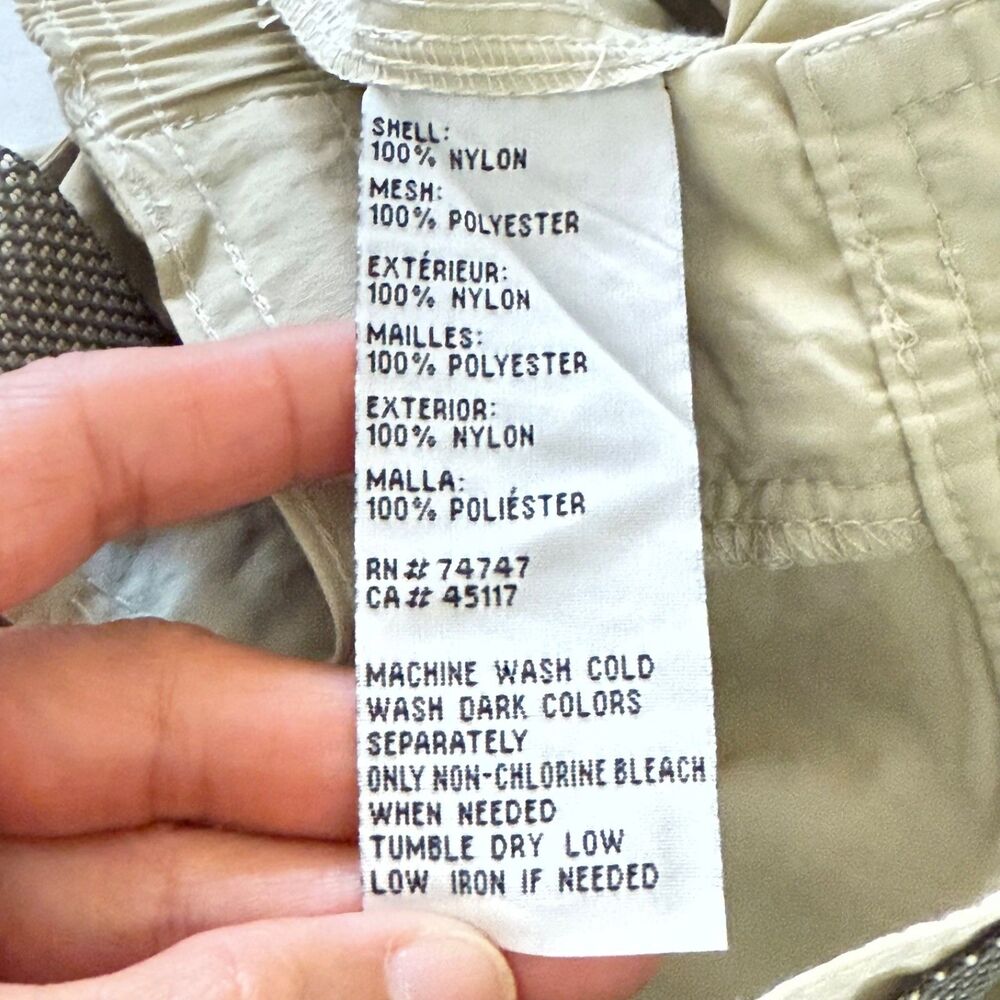 World Wide Sportsman Cargo Pants Convertible Men XL/32 Khaki Hiking Nylon Vented - Picture 9 of 12